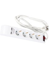  ATR (059134) Удлинитель с выключателем и 2xUSB 4Z 1,4m, KF-GSB-04KU3X1.5/1.4M 