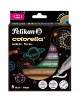  Pelikan Фломастеры Colorella Metallic 8 цветов 3mm (818070) 