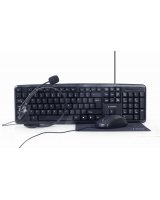  KEYBOARD +MOUSE USB ENG/ 4IN1 KIT KBS-UO4-01 GEMBIRD, 1364425 