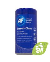  Screen-Clene TFT/LCD- Tub of screen cleaning wipes 100psc ECO AF, ASCR100T 