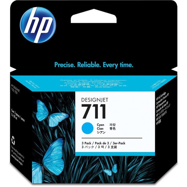  Ink Cartridge HP No.711 (CZ134A) CY 29ml 3pack OEM 