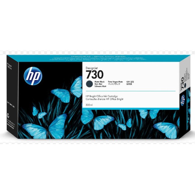  Ink Cartridge HP No.730 (P2V71A) Mat BK 300ml OEM 
