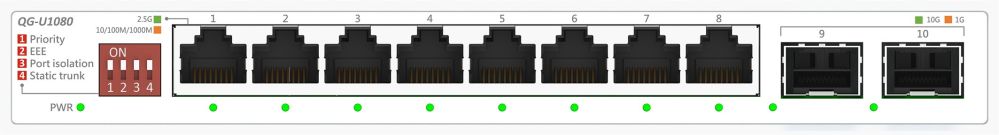 Asus ASUS QG-U1080 Unmanaged Switch 8x