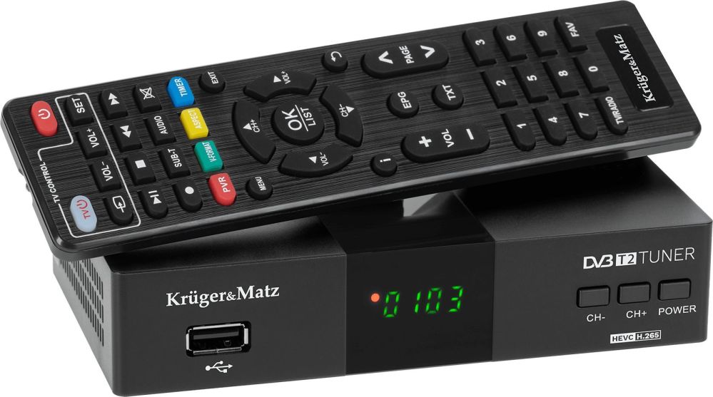 Krüger&matz Kruger&Matz Tuner DVB-T2 H.265