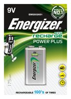 Energizer BATTERY RECH POWERPLUS 9V 175MAH